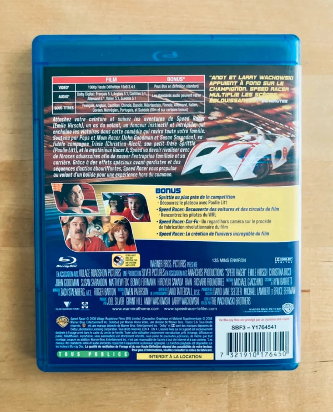 Blu-ray Speed Racer de los hermanos Wachowski. – photo 3